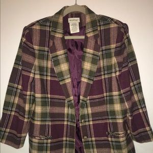 White Stag Plaid Blazer